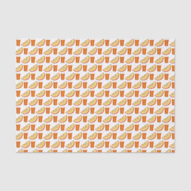 Fresh Squeezed OJ Orange Juice Citrus Fruit Slice Tissue Paper (Front)