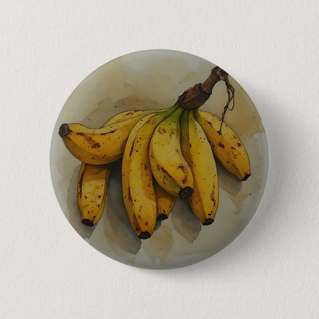 Fresh Stack of Bananas 6 Cm Round Badge (Front)
