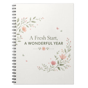 Fresh Start Teacher Back to School Floral Notebook