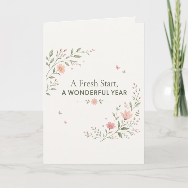 Fresh Start Teacher Card | New School Year Gift (Front)