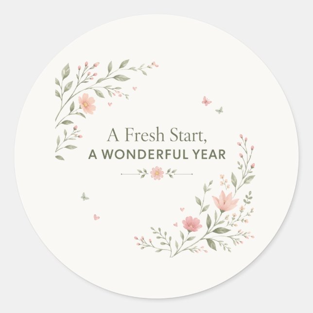 Fresh Start Teacher Sticker | New School Year Gift (Front)