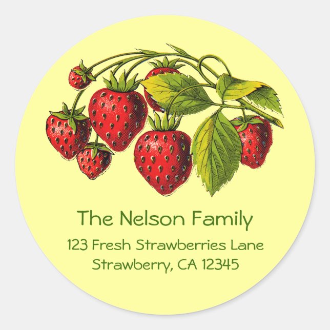 Fresh Strawberries Address Label (Front)