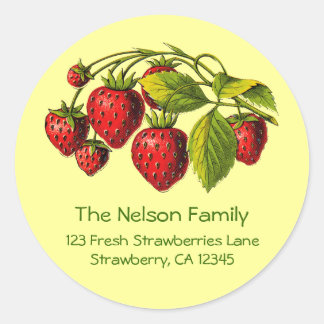 Fresh Strawberries Address Label