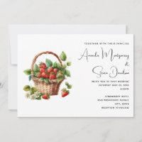 Fresh Strawberries in a Wicker Basket Wedding