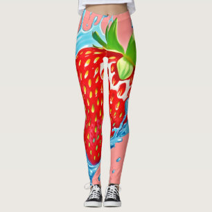 Fresh Strawberry Burst Leggings
