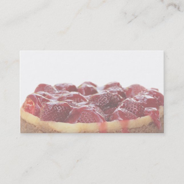 fresh strawberry cheesecake business card (Front)