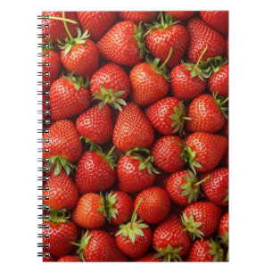 Fresh Strawberry Fields Repeating Pattern Notebook