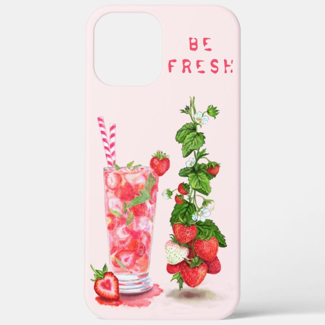 Fresh Strawberry Juice Cool Drink - Summer  Case-Mate iPhone Case (Back)
