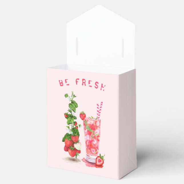 Fresh Strawberry Juice Cool Drink - Summer Fruits  Favour Box (Opened)