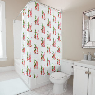 Fresh Strawberry Juice Cool Drink - Summer Shower Curtain