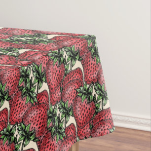 Fresh Strawberry Pattern Summer Fruit Inspiration Tablecloth