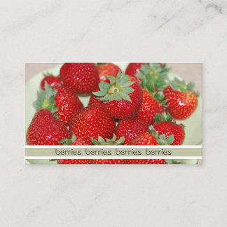 Fresh Strawberry Photograph Business Card