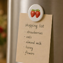 Fresh Strawberry Refrigerator Magnet