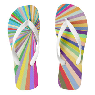 Fresh striped background flip flops