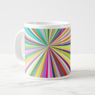 Fresh striped background large coffee mug
