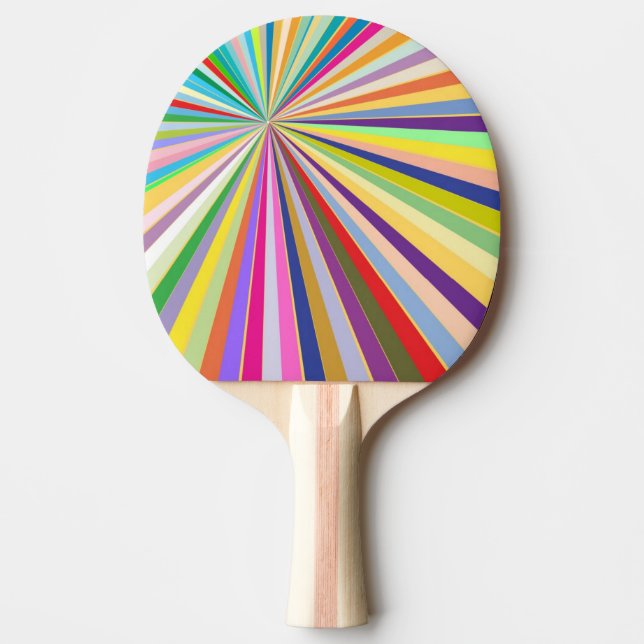 Fresh striped background ping pong paddle (Front)