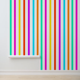Fresh Stripes Pattern Wallpaper