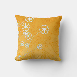 Fresh Summer Floral Stars Modern Cushion