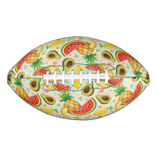 Fresh Summer Fruits Pattern American Football