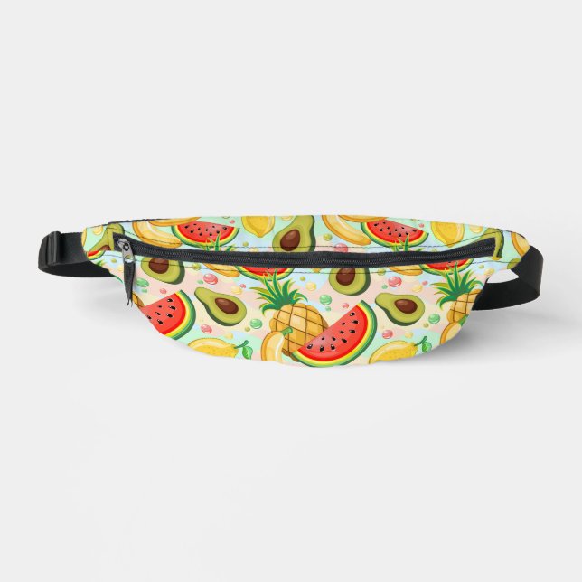 Fresh Summer Fruits Pattern Bum Bags (Front)
