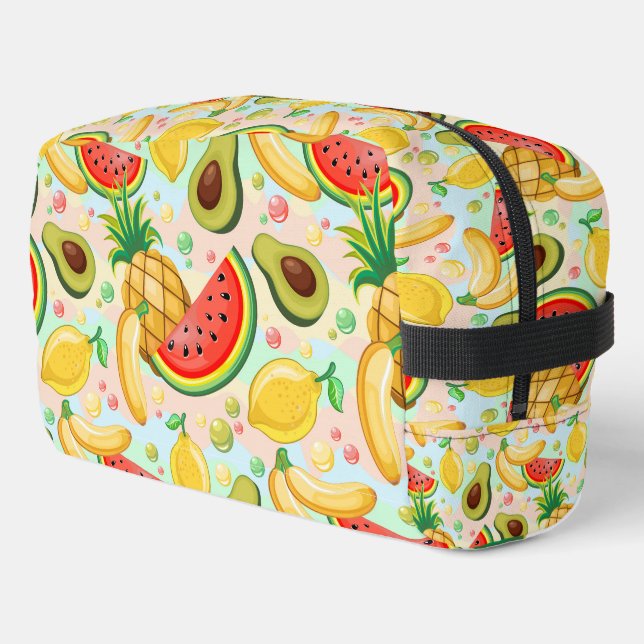 Fresh Summer Fruits Pattern Dopp Kit (Left Corner)