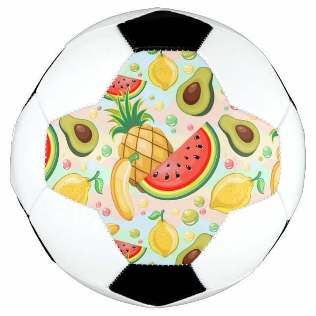 Fresh Summer Fruits Pattern Football (Front)