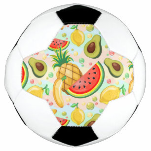 Fresh Summer Fruits Pattern Football