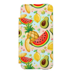 Fresh Summer Fruits Pattern Incipio Watson™ iPhone 5 Wallet Case