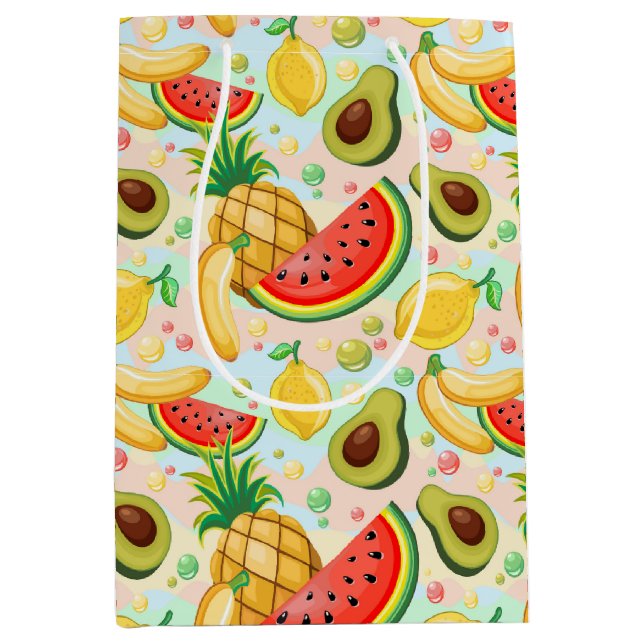 Fresh Summer Fruits Pattern Medium Gift Bag (Front)