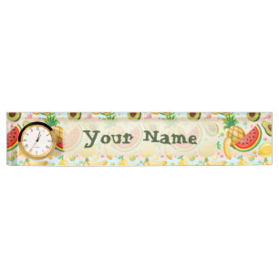 Fresh Summer Fruits Pattern Nameplate