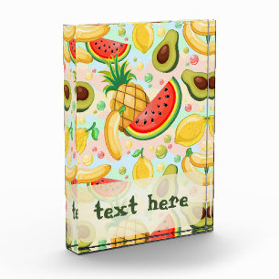 Fresh Summer Fruits Pattern Photo Block