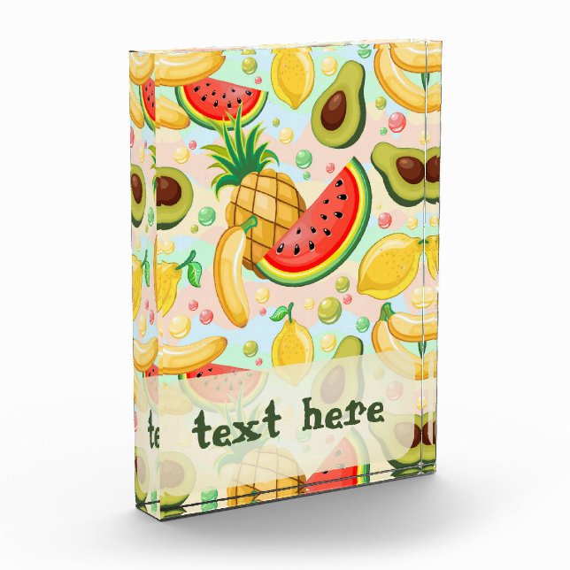 Fresh Summer Fruits Pattern Photo Block (Left)
