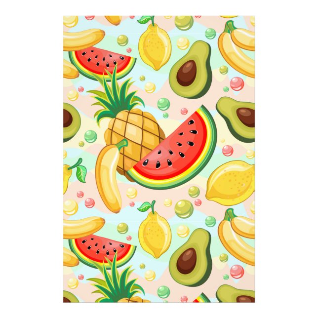 Fresh Summer Fruits Pattern Photo Print (Front)