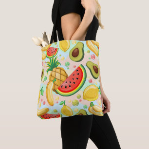 Fresh Summer Fruits Pattern Tote Bag