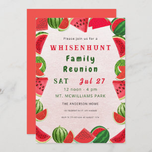 Fresh Summer Watermelons QR Code Family Reunion Invitation