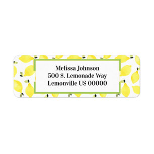 Fresh Summery Bright Lemon Pattern + Green