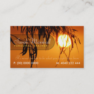 Fresh Sun Nature Silhouette Business Card