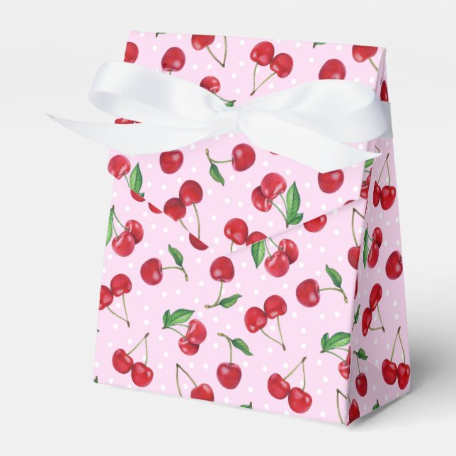 Fresh Sweet Cherries Favour Box (Front Side)