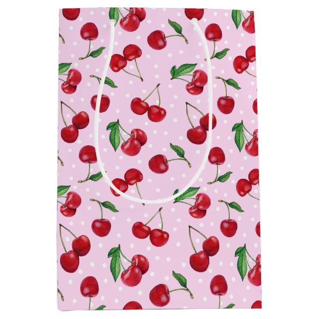 Fresh Sweet Cherries Medium Gift Bag (Front)
