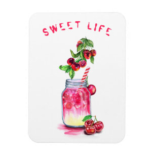 Fresh Sweet Cherry Juice Cool Drink - Summer Fruit Magnet