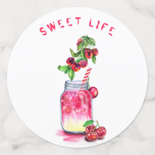 Fresh Sweet Cherry Juice Cool Drink - Summer Party Confetti