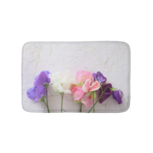 Fresh sweet peas bath mat