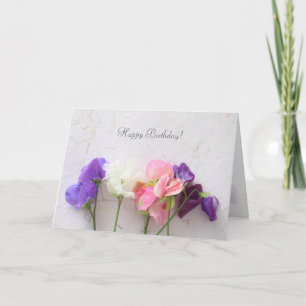 Fresh sweet peas card