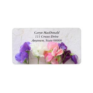 Fresh sweet peas label