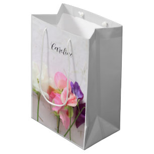 Fresh sweet peas medium gift bag