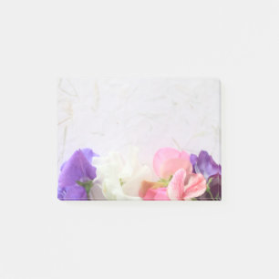 Fresh sweet peas post-it notes