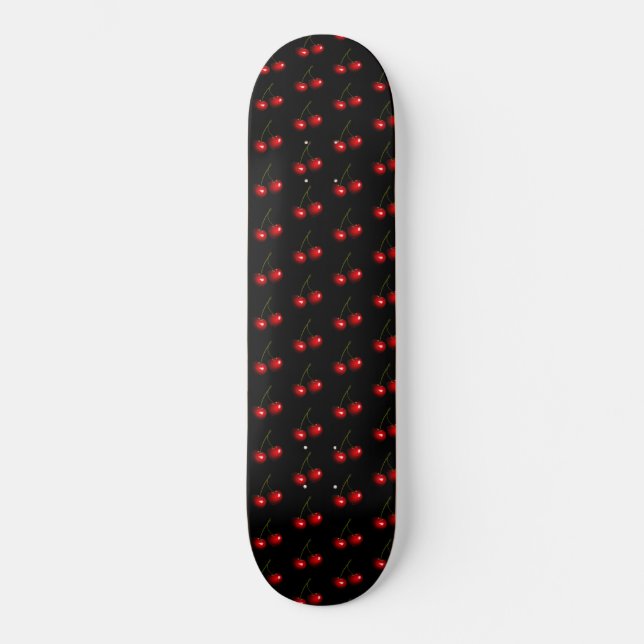 Fresh Sweet Red Cherries Skateboard (Front)