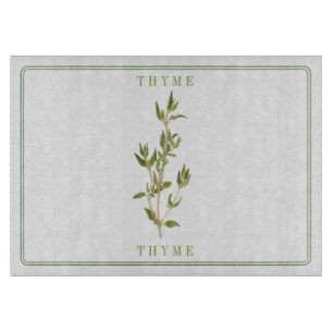 FRESH THYME 11x8 Glass Cutting Board