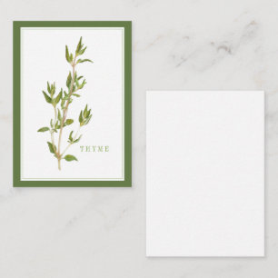 FRESH THYME 3.5x2.5 Flat Card / Green