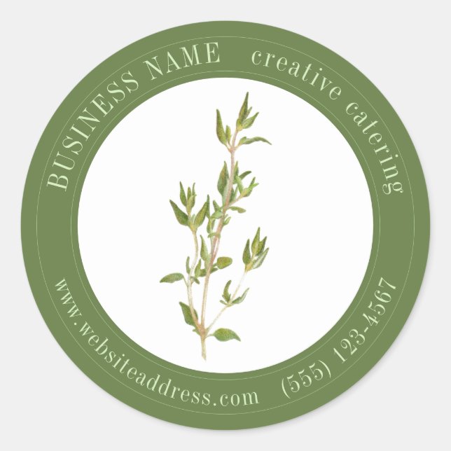 FRESH THYME Biz ID Large Round Stickers II (Front)